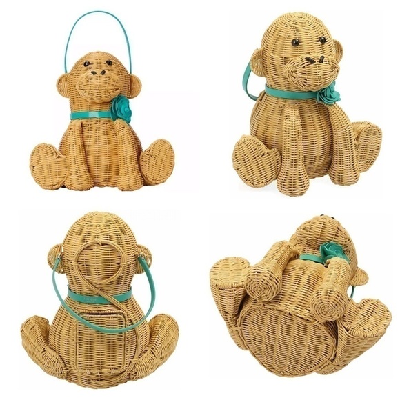 Kate Spade Monkey 🐒 Wicker Novelty Rare Bag - Picture 12 of 14